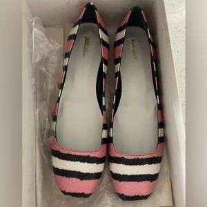 Just Cavalli Women's Pink and Black Striped Shoes